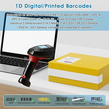 Load image into Gallery viewer, Industrial 1D Laser Wireless Barcode Scanner Handhold Drop Resistant Shock Dust Proof 2500mAh Bar Code Reader for Store, Supermarket, Warehouse Red
