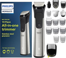 Load image into Gallery viewer, Philips Norelco Multigroom Series 7000, Mens Grooming Kit with Trimmer for Beard, Head, Hair, Body, Groin, and Face - NO Blade Oil Needed, MG7910/49
