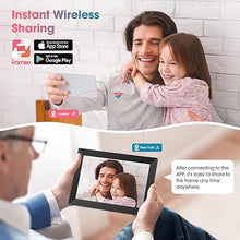 Load image into Gallery viewer, 5Ghz WiFi 10.1&#39;&#39; Digital Picture Frame with 1280x800 Resolution, Touchscreen Digital Photo Frame Share Photos and Videos Remotely via APP - Support 5Ghz WiFi
