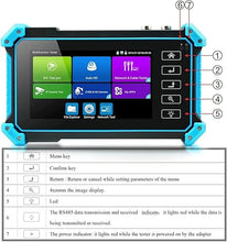 Load image into Gallery viewer, 8MP 5 in 1 AHD CVI TVI CVBS IP Camera Tester Monitor, IPC-5200 8MP HD Display Video Monitor IPS Touch Screen IPC Tester Support POE PTZ WiFi RS485 HDMI &amp; VGA Input DC12V Output
