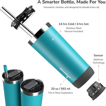 Load image into Gallery viewer, Hidrate Spark PRO Smart Tumbler with Lid &amp; Straw – Insulated Stainless Steel – Tracks Water Intake with Bluetooth, LED Glow Reminder When You Need to Drink – 20oz, Sea Glass
