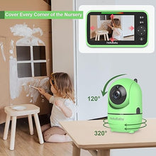 Load image into Gallery viewer, HelloBaby Upgrade Baby Monitor, 5&#39;&#39; Screen with 30-Hour Battery, Pan-Tilt-Zoom Video Baby Monitor with Camera and Audio, Night Vision, VOX, 2-Way Talk, 8 Lullabies and 1000ft Range No WiFi
