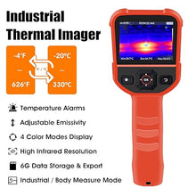 Load image into Gallery viewer, BTMETER Thermal Imaging Camera Gun, Infrared Temperature Imager 300,000 Pixels with 220 x 160 IR Resolution 6G Image Storage Measure Temp -4°F~626°F
