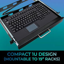 Load image into Gallery viewer, Adesso AKB-425UB - Easytouch Rackmount USB Touchpad Keyboard, Black
