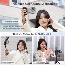 Load image into Gallery viewer, ULANZI JJ02 Selfie Stick Tripod, Extendable Grip Phone Tripod with Detachable Remote Pocket Size, 3-in-1 Mini Phone Grip 2 Cold Shoe, 10m/393.7'' Wireless Shutter, Vlog Livestreaming Photography
