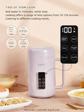 Load image into Gallery viewer, balbali Portable Electric Pot for Cooking Dorm Room - 28oz Non-stick Travel Electric Kettle, Mini Electric Hot Pot with Temperature and Time Control - Self Heating Soup/Rice/Ramen Cooker/Warmer Purple
