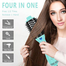Load image into Gallery viewer, Hot Air Brush, Aima Beauty Professional One Step Hair Dryer &amp; Volumizer 4 in 1 Upgrade Anti-Scald Negative Ionic Technology for All Hair Types, Light Green
