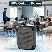 Load image into Gallery viewer, Portable Voice Amplifier SHIDU Personal Microphone Headset for Speaking Rechargeable Mini Pa System for Teachers Tour Guides Coaches Classroom Singing Yoga Fitness Instructors
