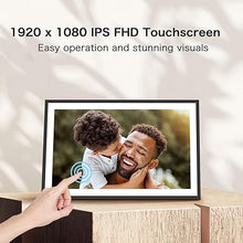 Load image into Gallery viewer, Digital Picture Frame, 15.6 Inch Large Frameo Digital Photo Frame WiFi, 32GB, 1920 * 1080 IPS HD Touch Screen, Tabletop&amp;Wall-Mounted, Share Picture Video, Birthday, Wedding, for Mom
