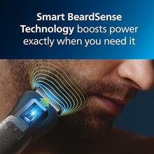Load image into Gallery viewer, Philips Norelco Multi Groomer 23 Piece Men&#39;s Grooming Kit, Trimmer for Beard, Head, Face, Body, and Groin - Stainless Steel Precision. No Blade Oil Needed. MG9520/50
