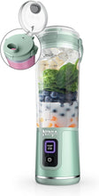 Load image into Gallery viewer, Ninja Blast Portable Blender, Cordless, 18oz. Vessel, Personal Blender For-Shakes and Smoothies, BPA Free, Leakproof-Lid and Sip Spout, USB-C Rechargeable, Dishwasher Safe Parts, Tinted Mint, BC151MT
