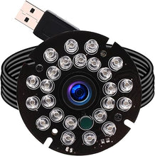 Load image into Gallery viewer, 1080P Day Night Vision USB Camera Module IR Infrared Webcam Board 2.1mm Lens Wide Angle PC Camera Mini UVC USB2.0 Lightburn Camera High Speed 100fps Industrial Video USB with Camera for Computer
