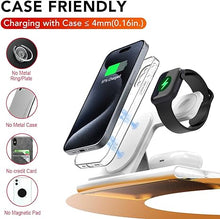 Load image into Gallery viewer, 3 in 1 Foldable Charging Station for Apple Products,Fast Wireless Charger Travel Dock Adapter&amp;Light for iPhone 16/15/14/13/12/11/X/XS,for iWatch 10/9/8/7/Ultra2/Ultra/SE,for AirPods 4/3/2/Pro/2(White)
