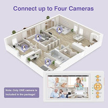 Load image into Gallery viewer, Baby Monitor with Camera and Audio, 5&quot; 720P HD Screen Video Baby Monitor with Pan-Tilt-Zoom Camera, 30hrs Long Battery Life on ECO, No WiFi, Two Way Talk, Night Vision, Ideal for New Moms
