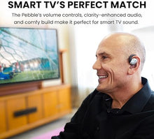 Load image into Gallery viewer, Avantree Pebble - Wireless Open-Ear Earbuds for Smart TV Watching &amp; Comfortable Surroundings Awareness with Soft Adjustable Earhooks, No in-Ear Pressure, Extra-Loud &amp; Clear Audio, &amp; Built-in Controls
