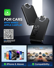 Load image into Gallery viewer, Wireless CarPlay Adapter for Apple iPhone (2024 Upgraded),Converts Wired to Carplay Wireless Adapter,Instant Connectivity,Compatible with Cars from 2017 &amp; for iOS 10+
