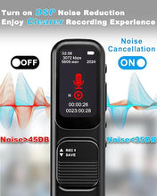 Load image into Gallery viewer, 128GB (8000 Hours) Digital Voice Recorder with Playback, 3072Kpbs HD Dual Microphone Voice Activated Recorder with Noise Reduction for Interviews/Meetings/Courses, MP3 Player
