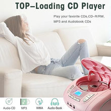 Load image into Gallery viewer, Portable CD Player Boombox with Bluetooth,FM Radio,USB MP3 Playback,AUX-in,Headphone Jack,CD-R/RW and MP3 CDs Compatible,Small CD Player for Home or Outdoor
