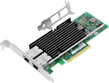 Load image into Gallery viewer, 10Gb PCI-E NIC Network Card for Intel X540-T2,100MbE/1GbE/10GbE Copper Dual RJ45 Ports, with Intel X540 Chip,10GbE PCI Express 2.1 X8 Ethernet Adapter Support Windows/Linux/VMware
