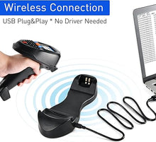 Load image into Gallery viewer, Wireless Barcode Scanner with Charging Base, Portable 1D Bar Code Scanners Inventory Scanner Data Terminal Data Collector 2 in 1 USB Connection &amp; 2.4G Wireless Barcode Reader with 2.2&quot; Screen
