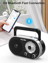 Load image into Gallery viewer, Portable AM FM SW Radio with Bluetooth,4000mAh Rechargeable Radio with Big Speaker,Flashlight,Large Knob,Earphone Jack,4 AA Battery Operated Radio,Transistor Radio with Best Reception for Home&amp;Outdoor
