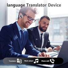 Load image into Gallery viewer, Language Translator Earbuds, 144 Languages Real-time Translation Device with Two Way Bluetooth Online Voice Translation, High Accuracy, Noise Reduction and Fast Reaction(Deep Black)
