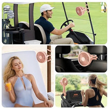 Load image into Gallery viewer, GUSGU Stroller Fan Clip on for Baby, Flexible Tripod &amp; Rechargeable Battery, Small Personal Fan, Mini Portable Fan for Travel, Handheld, Car (Pink)
