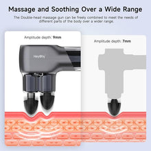 Load image into Gallery viewer, Double-Head Mini Massage Gun, Deep Tissue Percussion Muscle Massage Gun for Therapy and Relaxation, Portable Handheld Muscle Massager Gun for Athletes Relieving Pain, Soreness and Stiffness
