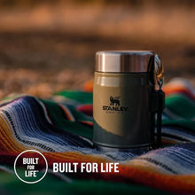Load image into Gallery viewer, Stanley Classic Legendary Food Jar 0.4L with Spork - Keeps Cold or Hot For 7 Hours - BPA-Free Stainless Steel Soup Flask - Leakproof - Dishwasher Safe - Hammertone Green
