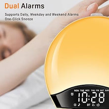 Load image into Gallery viewer, Sound Machine White Noise Machine with 25 Soothing Sounds, 17 Night Lights, 5W Stereo Bluetooth Speaker, Sleep Timer, Wake Up Light Sunrise Alarm Clock for Bedrooms, Ideal Gift for Baby, Kids, Seniors
