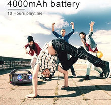 Load image into Gallery viewer, Bluetooth Speaker, 30W Portable Bluetooth Boombox with Subwoofer, FM Radio, RGB Colorful Lights, EQ, Stereo Sound, Booming Bass, 10H Playtime Wireless Party Speaker for Home, Outdoor, Travel, Camping
