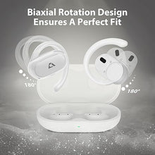 Load image into Gallery viewer, 1Mii Open Ear Headphones, Wireless Sports Earbuds 60 Hours Long Playtime with Charging Case, Snug Fit Bluetooth Earbuds with Rotatable Ear Hooks, ENC Clear Calls Premium Sound IPX4 Waterproof (White)
