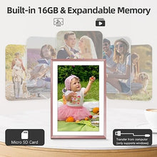 Load image into Gallery viewer, Digital Picture Frame?Built-in 16GB| WiFi Digital Photo Frame with 10.1&quot; Touch Display, Send Picture/Video via Frameo/USB/Micro SD, Easy Setup, Great Gifts | Rose Pink
