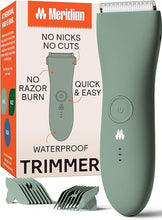 Load image into Gallery viewer, MERIDIAN Body Hair Trimmer for Men, Bikini Trimmer for Women, Ball Trimmer Men, Pubic Hair, No Nick, No Cut, No Razor Burn, Groin and Body Shaver - Waterproof &amp; Rechargeable Body Groomer - Sage
