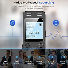 Load image into Gallery viewer, 128GB Digital Voice Recorder for Lectures Meetings - EVIDA 9296 Hours Voice Activated Recording Device Audio Recorder with Playback,Password
