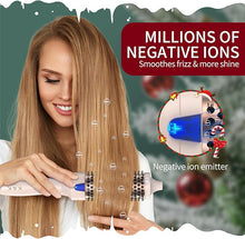Load image into Gallery viewer, K&amp;K 1.5 inch Thermal Brush Volumizing Brush Heated Curling Ceramic Tourmaline Ionic Curling Iron Quick Heating Makes Dual Voltage Travel-Friendly Straightening Round Design 30S Heating up
