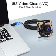 Load image into Gallery viewer, SVPRO 5MP Autofocus USB Camera Module, Wide Angle Mini Webcam Board with Non-Distortion Lens USB Sercurity Camera CMOS OV5640,UVC USB2.0 Plug and Play Lightburn Camera for Engraving
