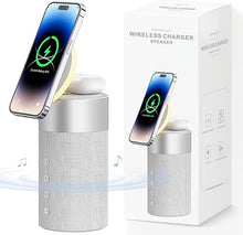 Load image into Gallery viewer, COLSUR Bluetooth Speaker with Night Light - 3 in 1 Mag-Safe Wireless Charger for iPhone 16/15/14/13/12 Series, AirPods Pro/3/2?Gifts for Men&amp; Women
