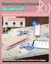 Load image into Gallery viewer, Phomemo M08F Bluetooth Tattoo Stencil Printer, Thermal Tattoo Printer with 10pcs Tattoo Transfer Paper, Tattoo Transfer Machine for Tattoo Artists &amp; Beginners, Compatible with Phone, Tablet &amp; PC
