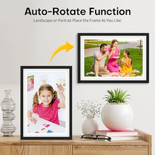 Load image into Gallery viewer, 32GB FRAMEO 10.1 Inch Smart WiFi Digital Picture Frame, 1280x800 HD IPS Touch Screen, Wall Mountable, Auto-Rotate Portrait and Landscape, Share Photos/Videos and Send Best Wishes via Free App
