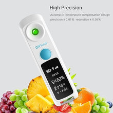 Load image into Gallery viewer, Digital Brix Refractometer and Concentration Meter, 0-55% Range, ±0.1% Precision, 0.05% Resolution,Waterproof,Rechargeable and Portable, Beer, Wine, Fruit and More
