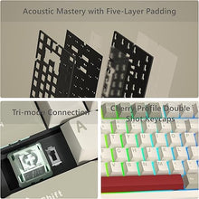 Load image into Gallery viewer, Womier SK75 75% Keyboard with Full Aluminum Wireless Mechanical Gaming Keyboard, VIA Custom Keyboard, Pre-lubed POM Switches RGB Creamy Gaming Keyboard, 3-Modes Gasket Hot Swappable Keyboard, White-1
