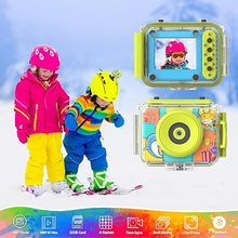 Load image into Gallery viewer, Kids Digital Camera,Kids Underwater Camera,20MP 1080P Waterproof Kids Selfie Camera with 32G SD Card,Children Action Sports Camera for Outdoor Helmet,3-12 Years Old Girl Boy Birthday Gifts Camera Toys
