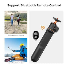 Load image into Gallery viewer, K&amp;F Concept Phone Tripod, Selfie Stick for iPhone Lightweight Tripod Stand with Remote, 360° Ball Head Tripod with Phone Clip GoPro Adapter for iPhone/Android/GoPro.
