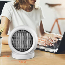 Load image into Gallery viewer, Desk Heater,600W Energy Efficient Desktop Heater for Indoor Use,Safe and Quiet for Bedroom Home Office Use(White)
