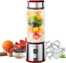 Load image into Gallery viewer, Blast Portable Blender, Cordless, 15.2oz Glass Bottle Vessel, Personal Blender-for Shakes &amp; Smoothies, BPA Free, Leakproof-Lid &amp; Sip Spout, USB-C Rechargeable, Dishwasher Safe Parts (1)
