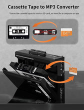 Load image into Gallery viewer, Walkman Cassette Player Recorder Converter with AM FM Radio,Built-in Speaker,Cassette to MP3 via SD Card, Portable Cassette Tape Recorder Support External Microphone with 3.5mm Headphone Jack
