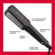 Load image into Gallery viewer, REVLON Smooth and Straight Ceramic Flat Iron | Fast Results, Smooth Styles (2 in)
