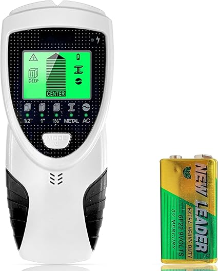 Sutekus Stud Finder Wall Scanner 5 in 1 Electronic Stud Detector with LCD Display and Audio Alarm Stud Sensor Beam Finders for Wood Metal Studs and AC Wire Detection