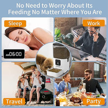 Load image into Gallery viewer, Smart Automatic Cat Feeders: WiFi Pet Feeder with APP Control for Remote Feeding, Detachable for Easy Clean, Automatic Cat Food Dispenser with Alexa,1-30 Meals Per Day for Dog (6L/25Cup)
